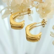 18K Gold Plated Stainless Steel Ear Studs