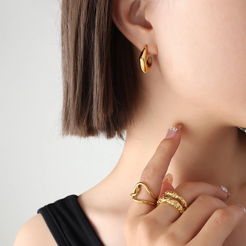 18K Gold Plated Stainless Steel Ear Studs