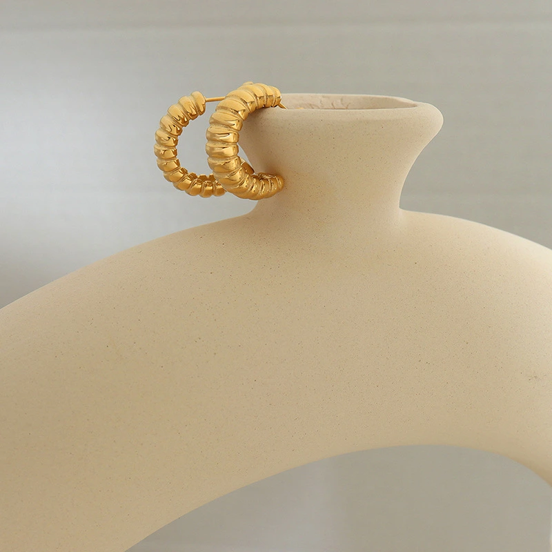  18k gold plated brass geometry jewelry