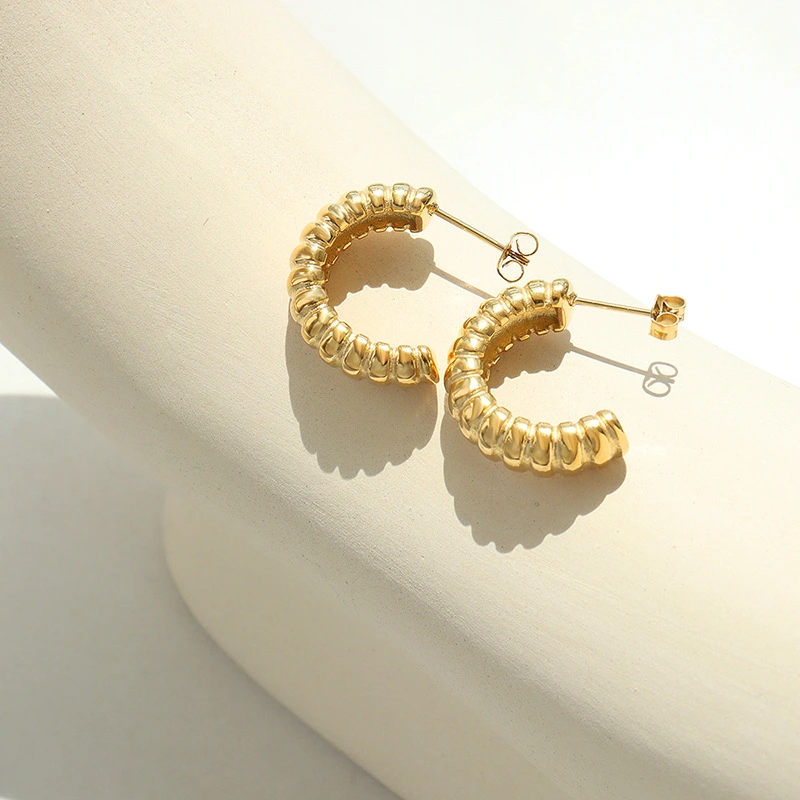  18k gold plated brass geometry jewelry