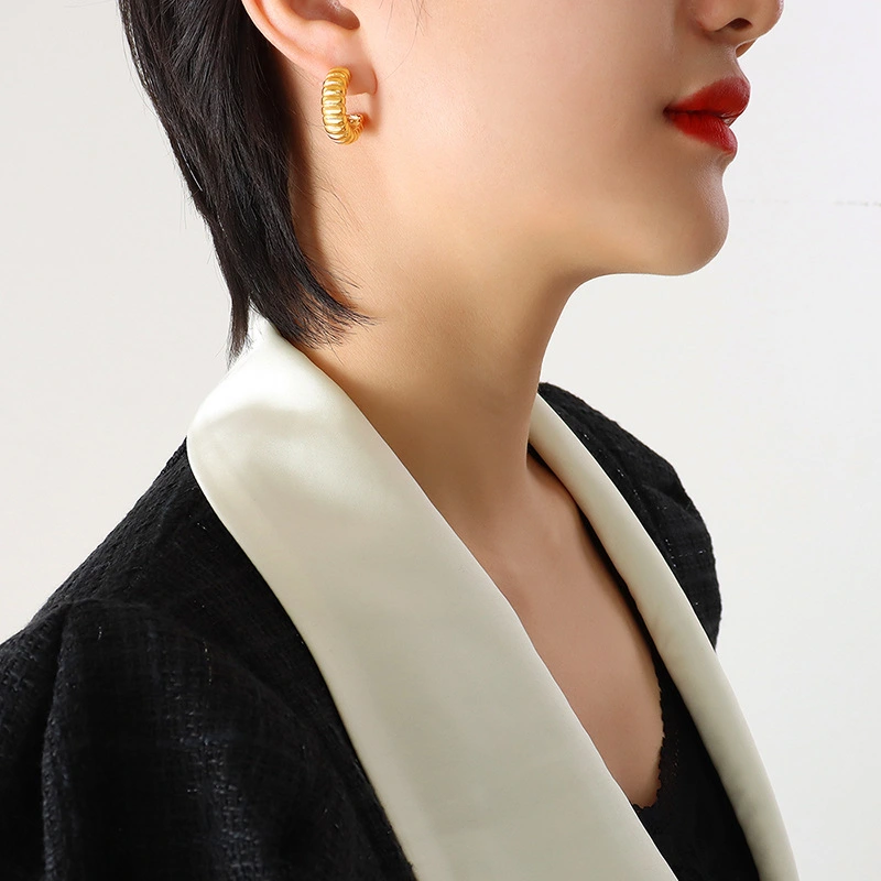  18k gold plated brass geometry jewelry