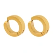 Stainless Steel Gold Huggie Hinged Hoop Earrings