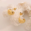 18K Gold Celestial Style Stud Earrings