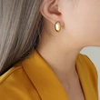 Urban Jewelry Titanium Steel Gold Women Stud Earrings