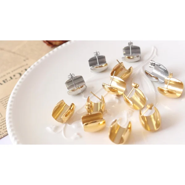 18K Yellow Gold Large Earring Hoops