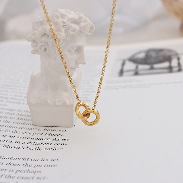Personalised Intertwined Charm Necklace, Silver