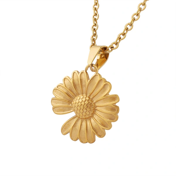 18K gold Flower Pendant Necklace