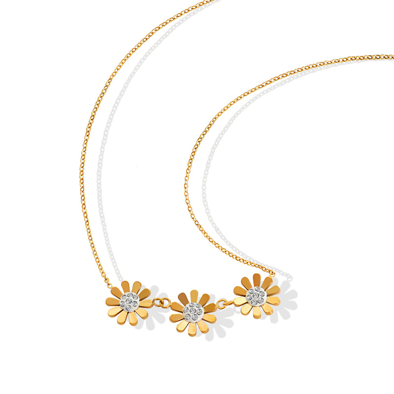 18K gold Flower Pendant Necklace