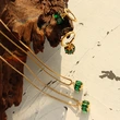 18K Gold Vermeil Yellow Gold Emerald Square Necklace