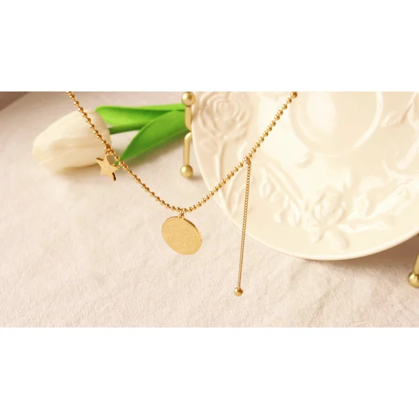  Silver and Rose Gold Plated Necklace