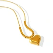 18K gold plated heart pendant necklace