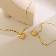18K gold plated heart pendant necklace