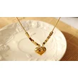 18K gold plated heart pendant necklace