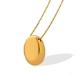 18K Real Solid Gold Pendant Necklace for Women