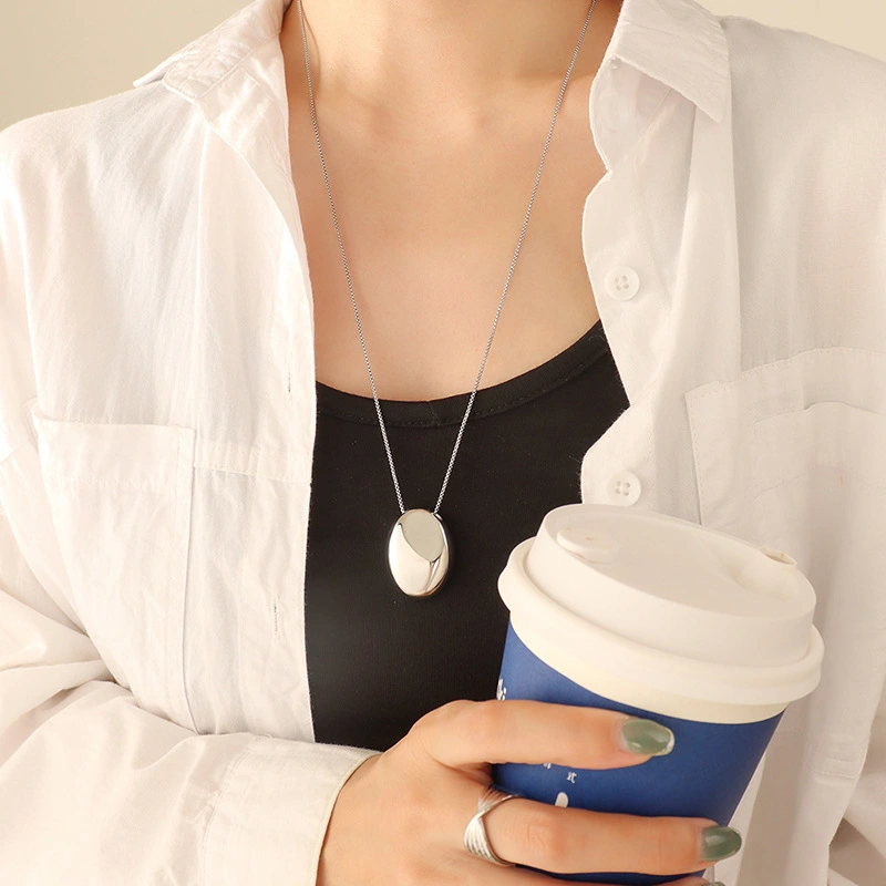 18K Real Solid Gold Pendant Necklace for Women