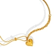18K gold plated heart pendant necklace