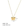 Gold Color Stainless Steel Cute Butterfly Pendant Necklace