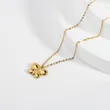 Gold Color Stainless Steel Cute Butterfly Pendant Necklace