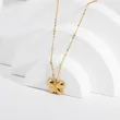 Gold Color Stainless Steel Cute Butterfly Pendant Necklace