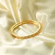 Gold Color Stainless Steel Fashion Women Bangle Bracelet