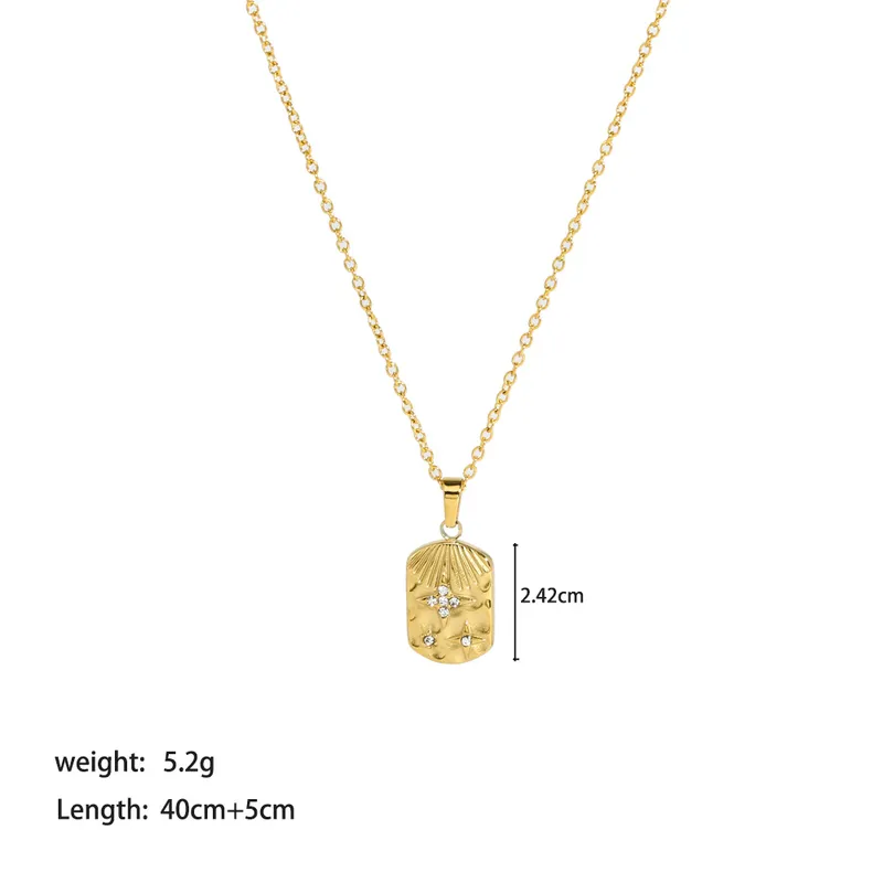 Fashion Women Jewelry Gold Plated Star Pendant Necklace