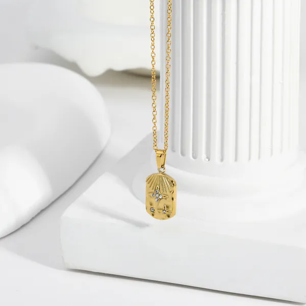 Fashion Women Jewelry Gold Plated Star Pendant Necklace