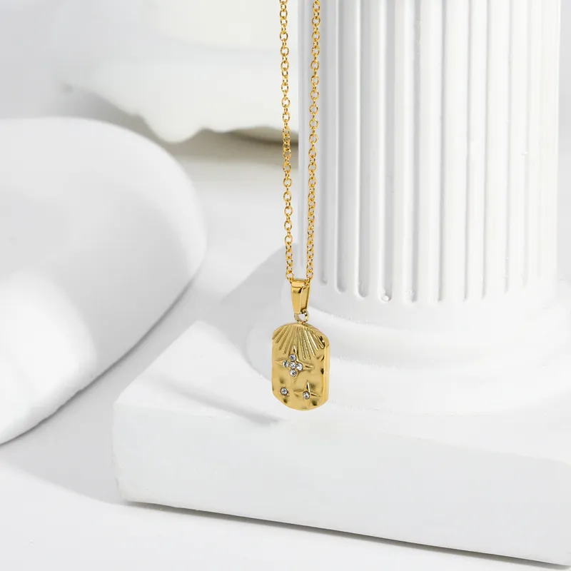 Fashion Women Jewelry Gold Plated Star Pendant Necklace