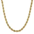 Fashion Stainless Steel Gold Plated Rope Chain Necklace
