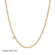 Fashion Stainless Steel Gold Plated Rope Chain Necklace