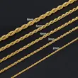 Fashion Stainless Steel Gold Plated Rope Chain Necklace