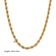 Fashion Stainless Steel Gold Plated Rope Chain Necklace