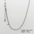 Stainless Steel Silver Color Rope Chain Necklace