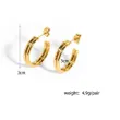 18K Gold Plating Women Fashion Hoops Earrings