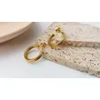 18K Gold Plating Women Fashion Hoops Earrings