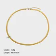 Stainless Steel Gold Plated Flat Snake Chain Necklace