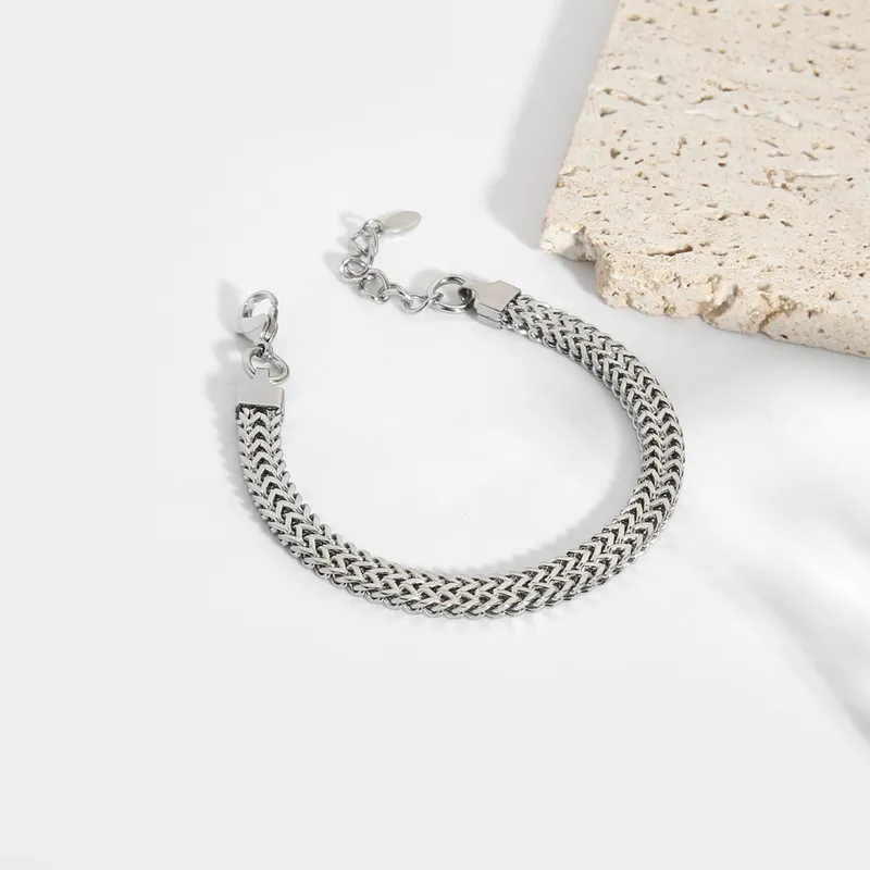 Stainless Steel Double Franco Chain Necklace and Bracelet