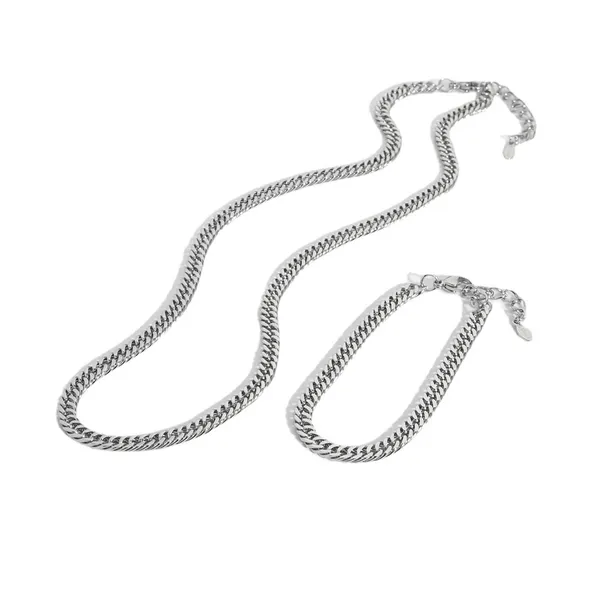 6mm Large Size Flat Sqaure Cuban Chain Necklace