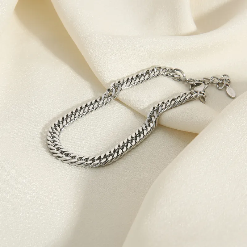 6mm Large Size Flat Sqaure Cuban Chain Necklace