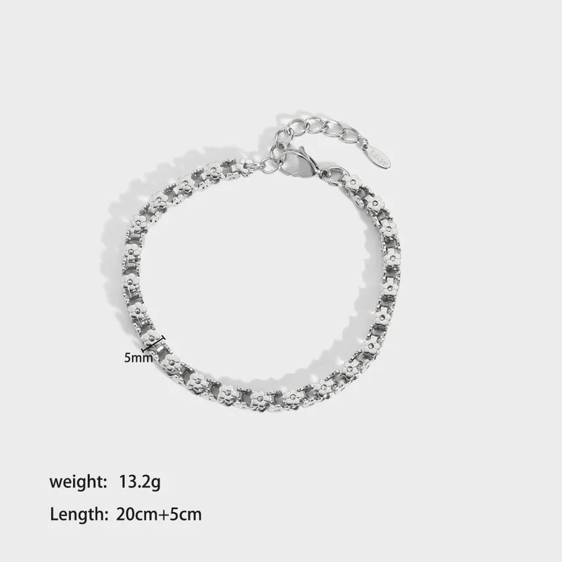 Stainless Steel Woven Chain Bracelet