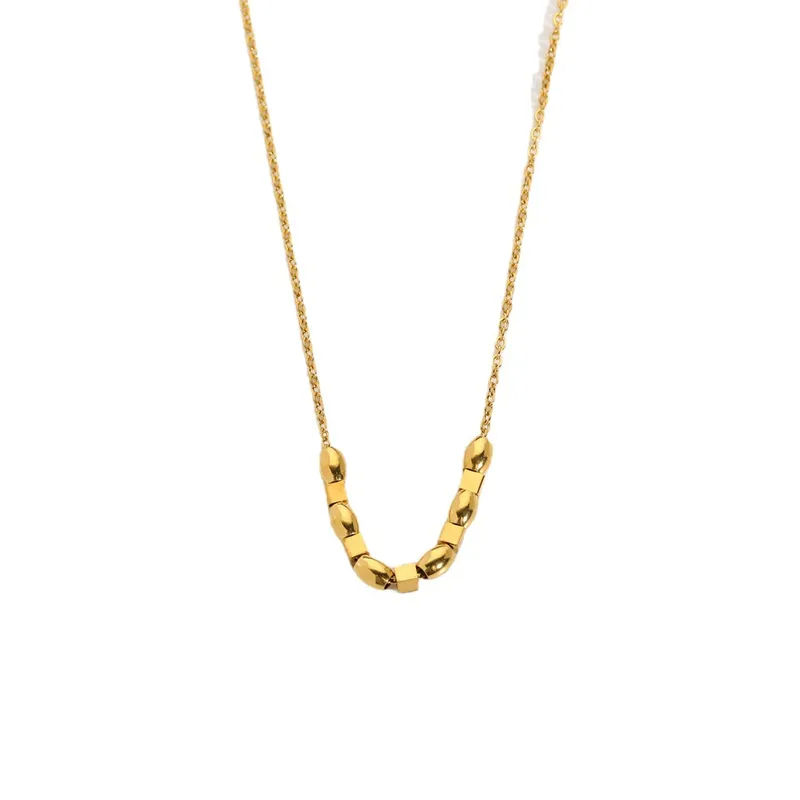 18K Gold Plated Fashion Women Beaded Necklace