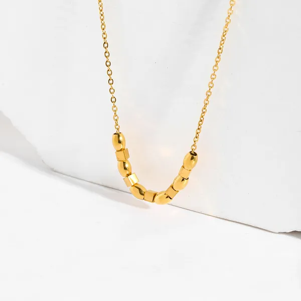 18K Gold Plated Fashion Women Beaded Necklace