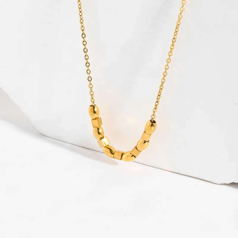 18K Gold Plated Fashion Women Beaded Necklace