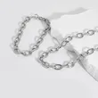 Large Stainless Steel Rolo Chain Bracelet and Necklace