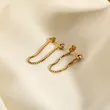 Fashion 18K Gold Plating Women Drop Stud Earrings