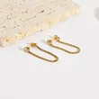 Fashion 18K Gold Plating Women Drop Stud Earrings