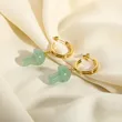 Fashion Stainless Steel Mushroom Chrysoprase Earrings