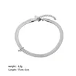 Stainless Steel Flat Snake Chain Bracelet