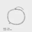Heavy Stainless Steel Figaro Chain Bracelet