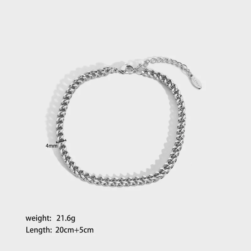 Heavy Stainless Steel Franco Chain Bracelet