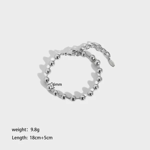 Women Jewelry  Stainless Steel Bubble Beads Necklace